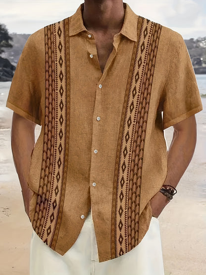 Geometric Pattern Beach Shirt