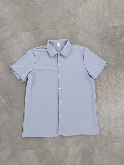 Textured Button-Up Shirt