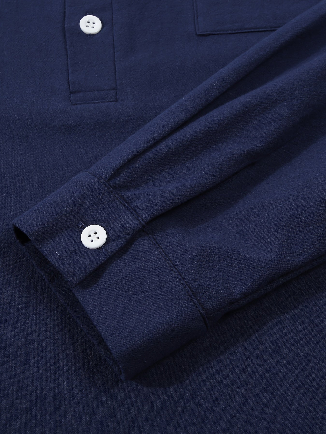 Strukturiertes Langarm-Henley-Shirt