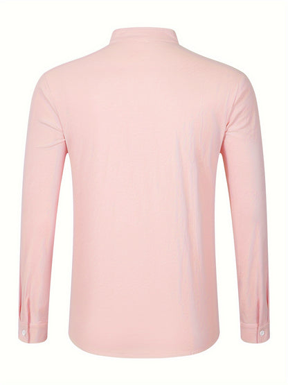 Strukturiertes Langarm-Henley-Shirt