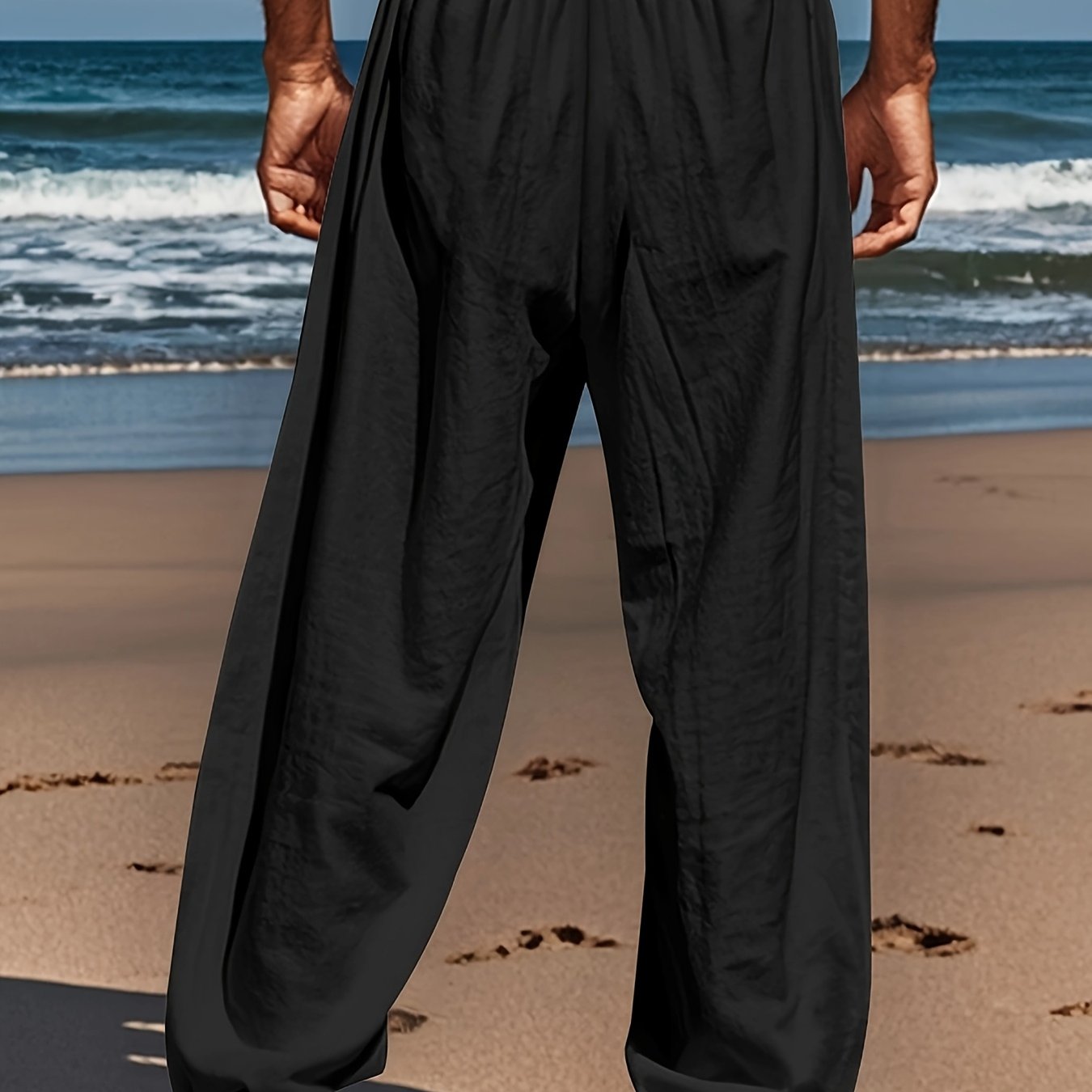 Leinenhose mit Kordelzug