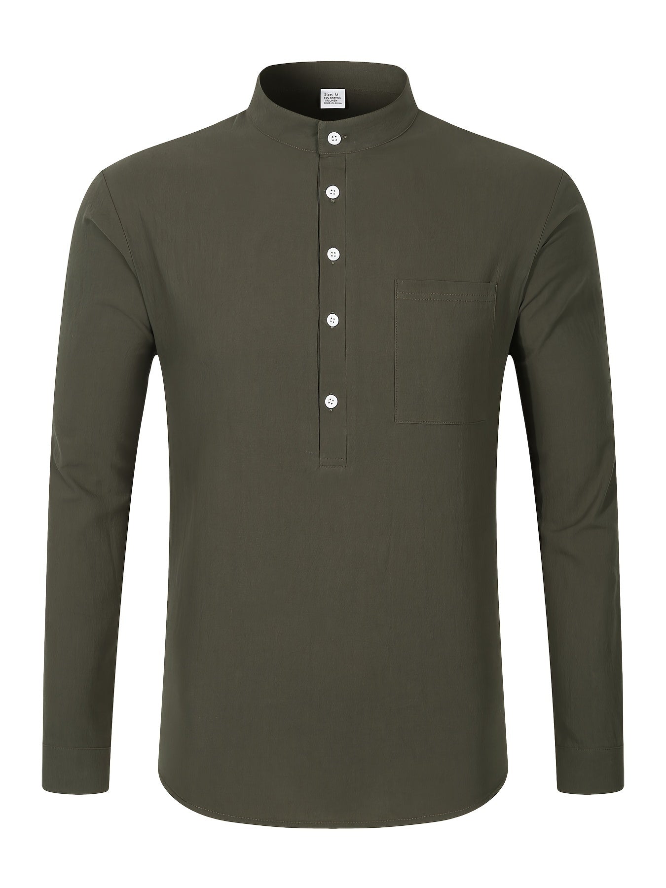 Strukturiertes Langarm-Henley-Shirt