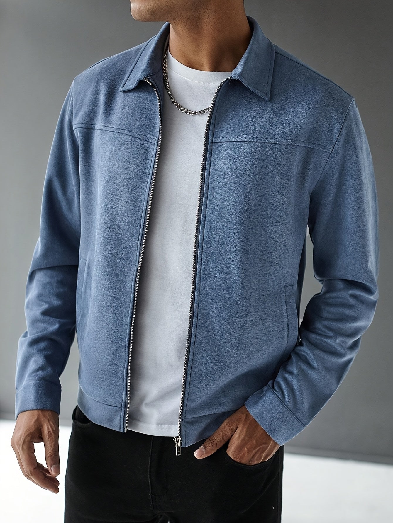 Chaqueta de ante a medida