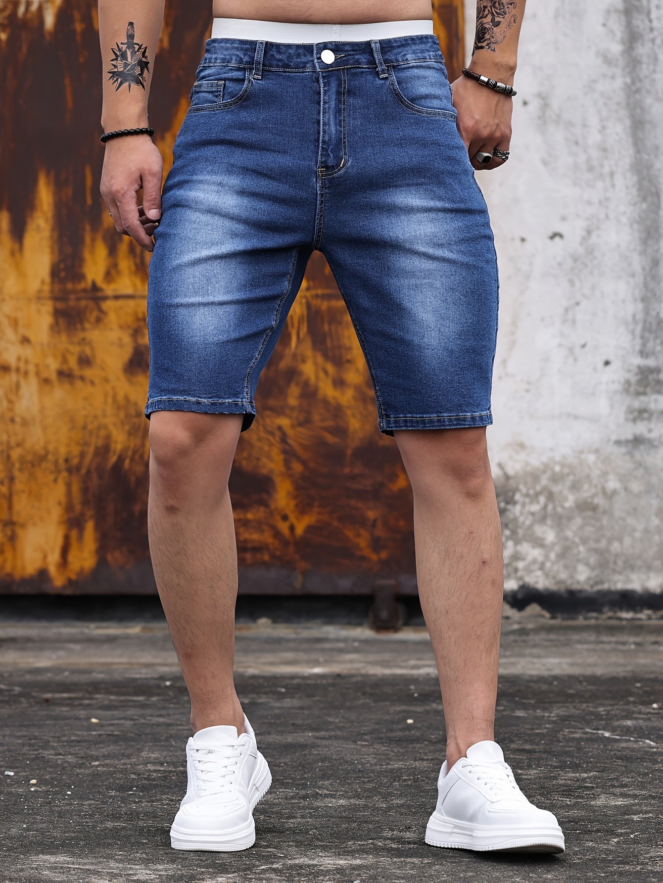 Pantalones cortos de mezclilla ajustados