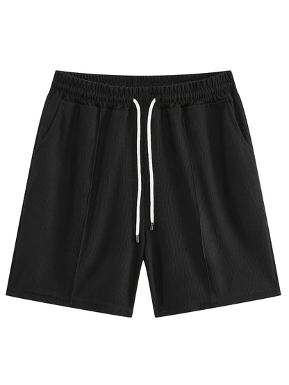 Textured Minimalist T-Shirt and Shorts Set