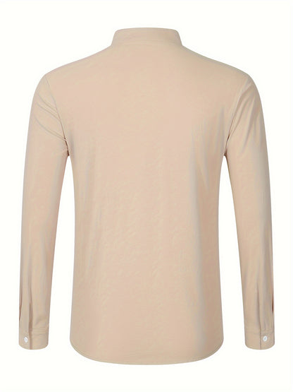 Strukturiertes Langarm-Henley-Shirt