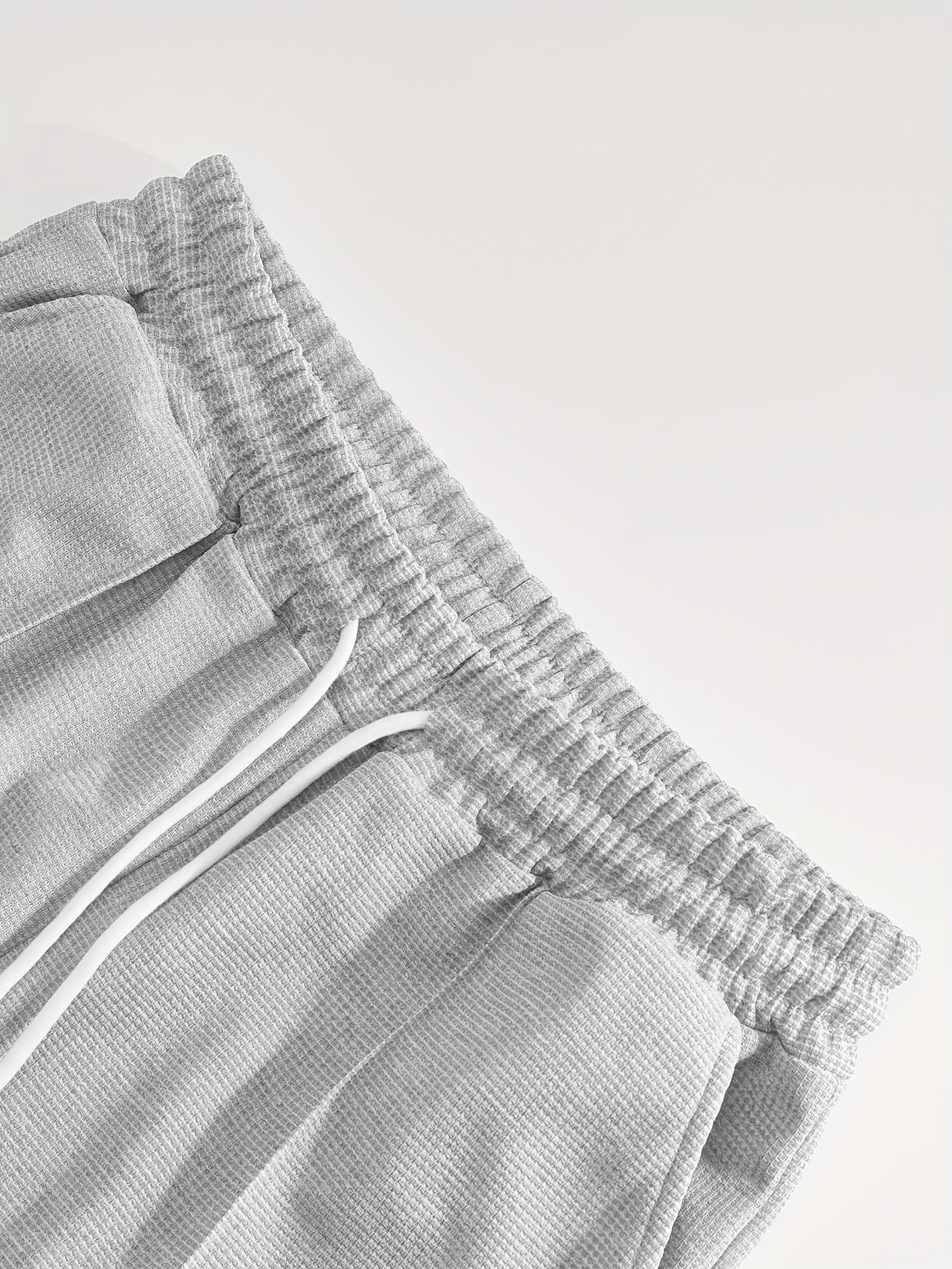 Textured Minimalist T-Shirt and Shorts Set