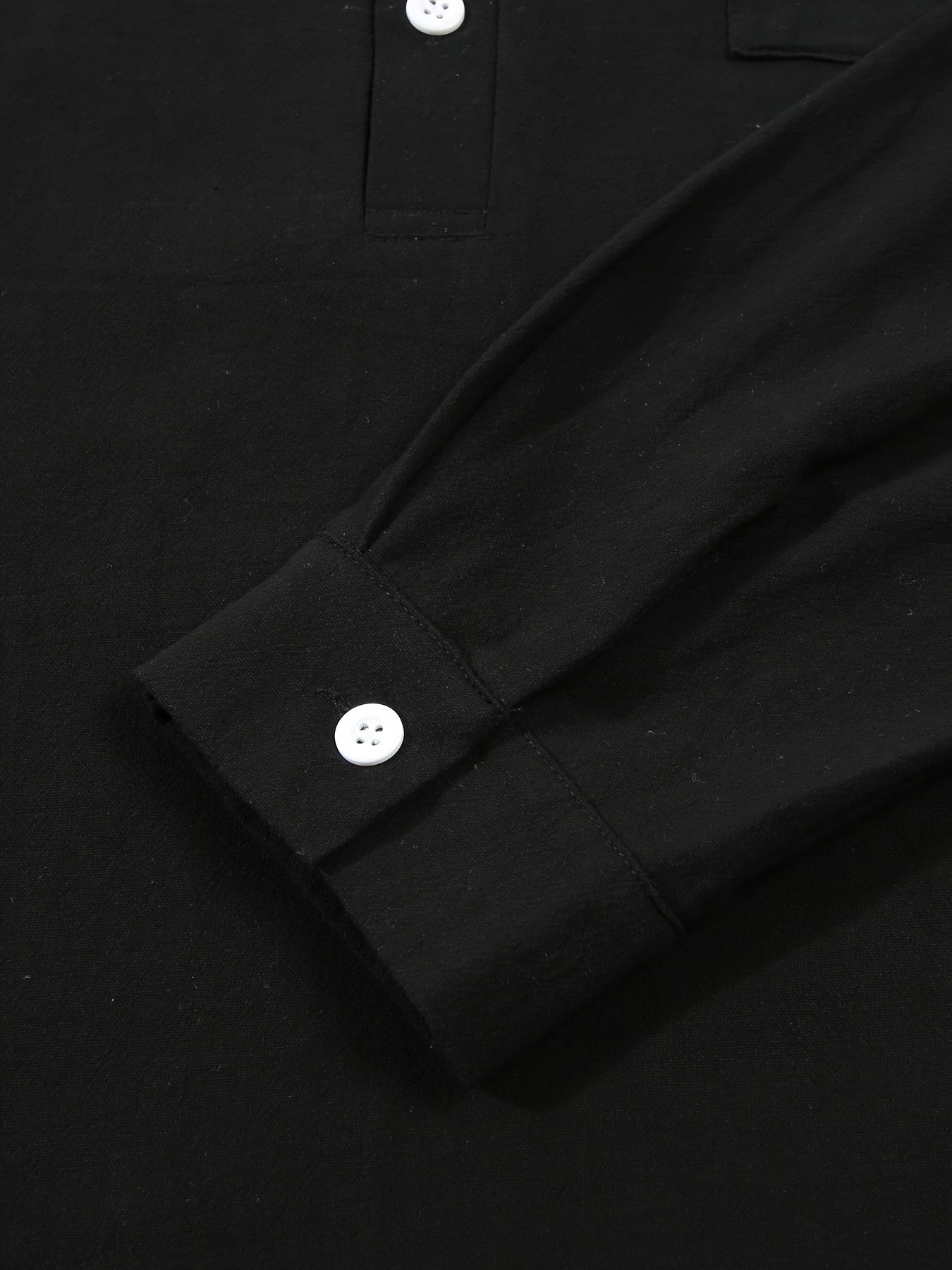 Strukturiertes Langarm-Henley-Shirt