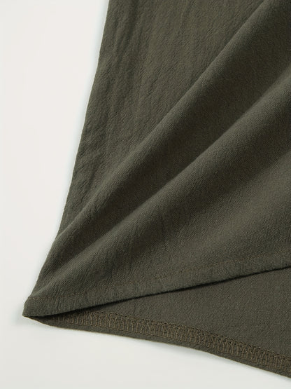 Strukturiertes Langarm-Henley-Shirt