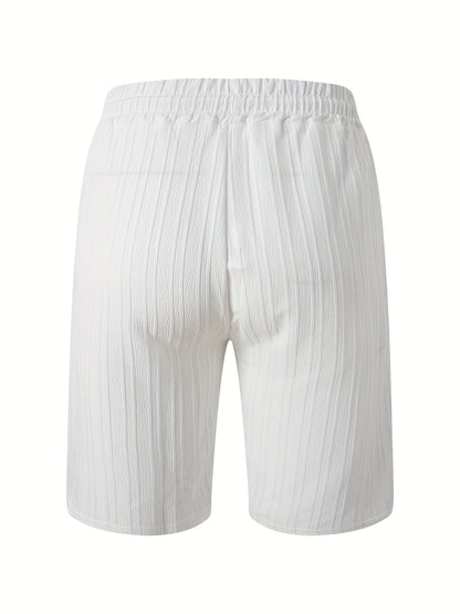 Sleeveless Pleated Button Shirt and Shorts Set