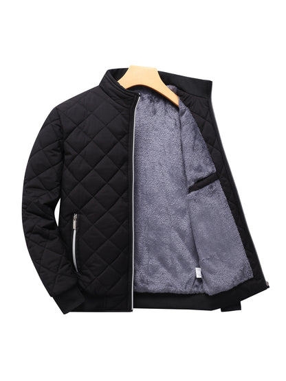Chaqueta bómber guateada con forro polar