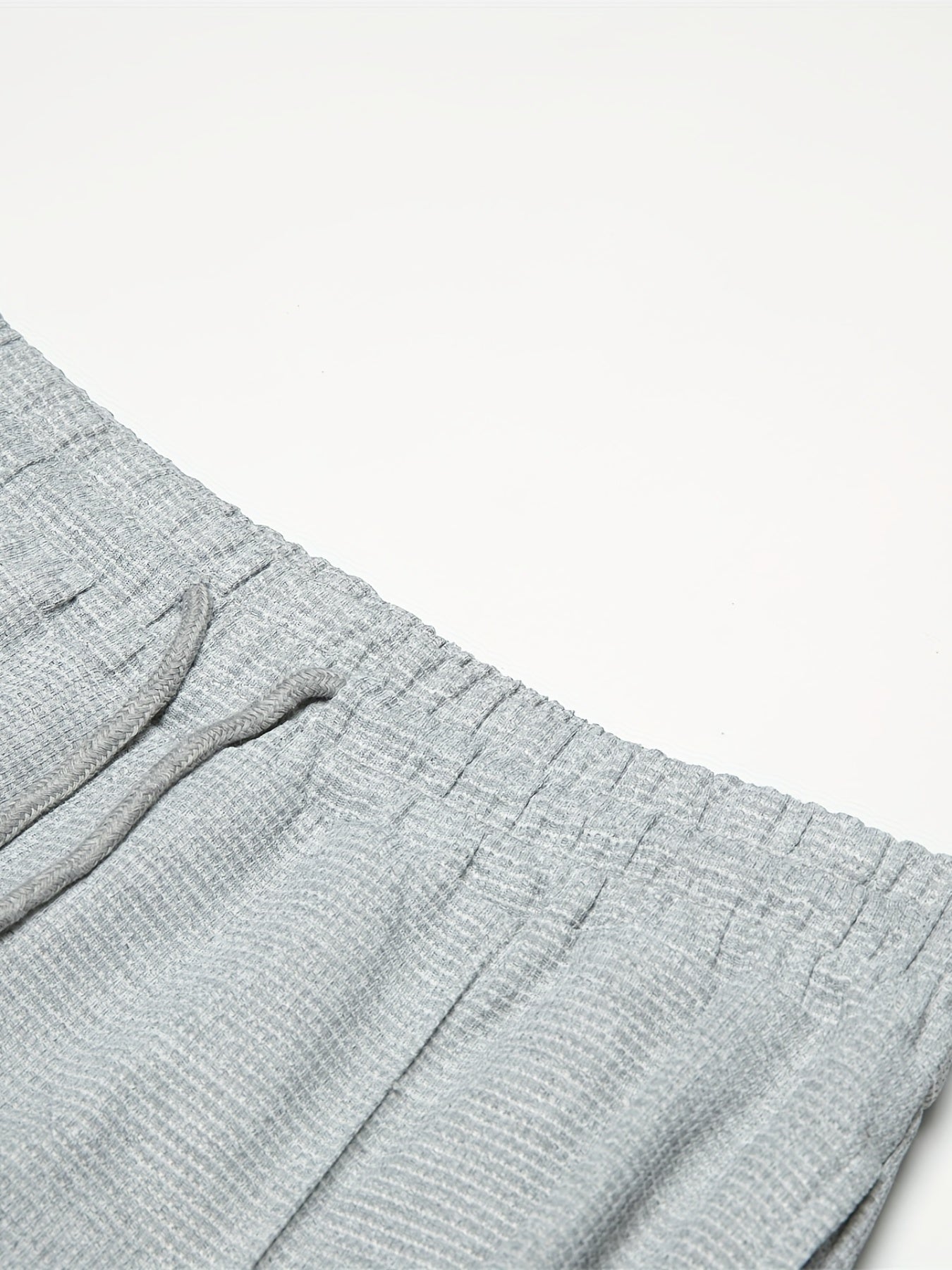 Strukturiertes Langarm-Top und Jogginghose Set