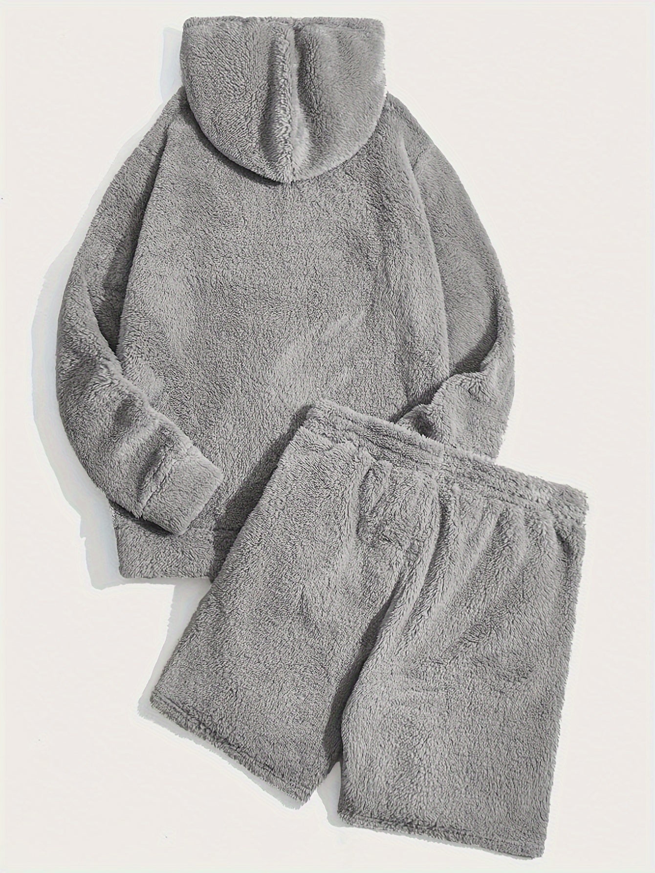 Fleece-Hoodie und Shorts-Set