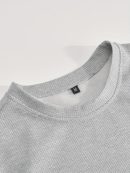 Textured Minimalist T-Shirt and Shorts Set