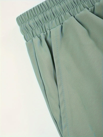 Conjunto de camisa de manga corta y pantalones de corte relajado