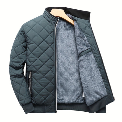 Chaqueta bómber guateada con forro polar