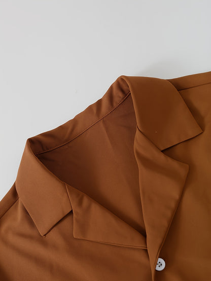 Conjunto de camisa de manga corta y pantalones de corte relajado