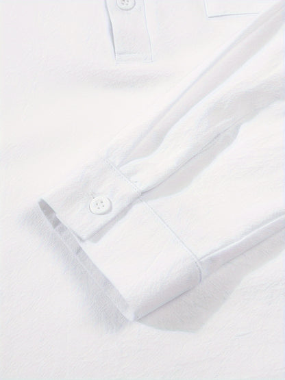 Strukturiertes Langarm-Henley-Shirt