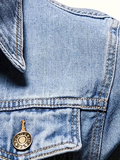 Chaqueta vaquera clásica con botones