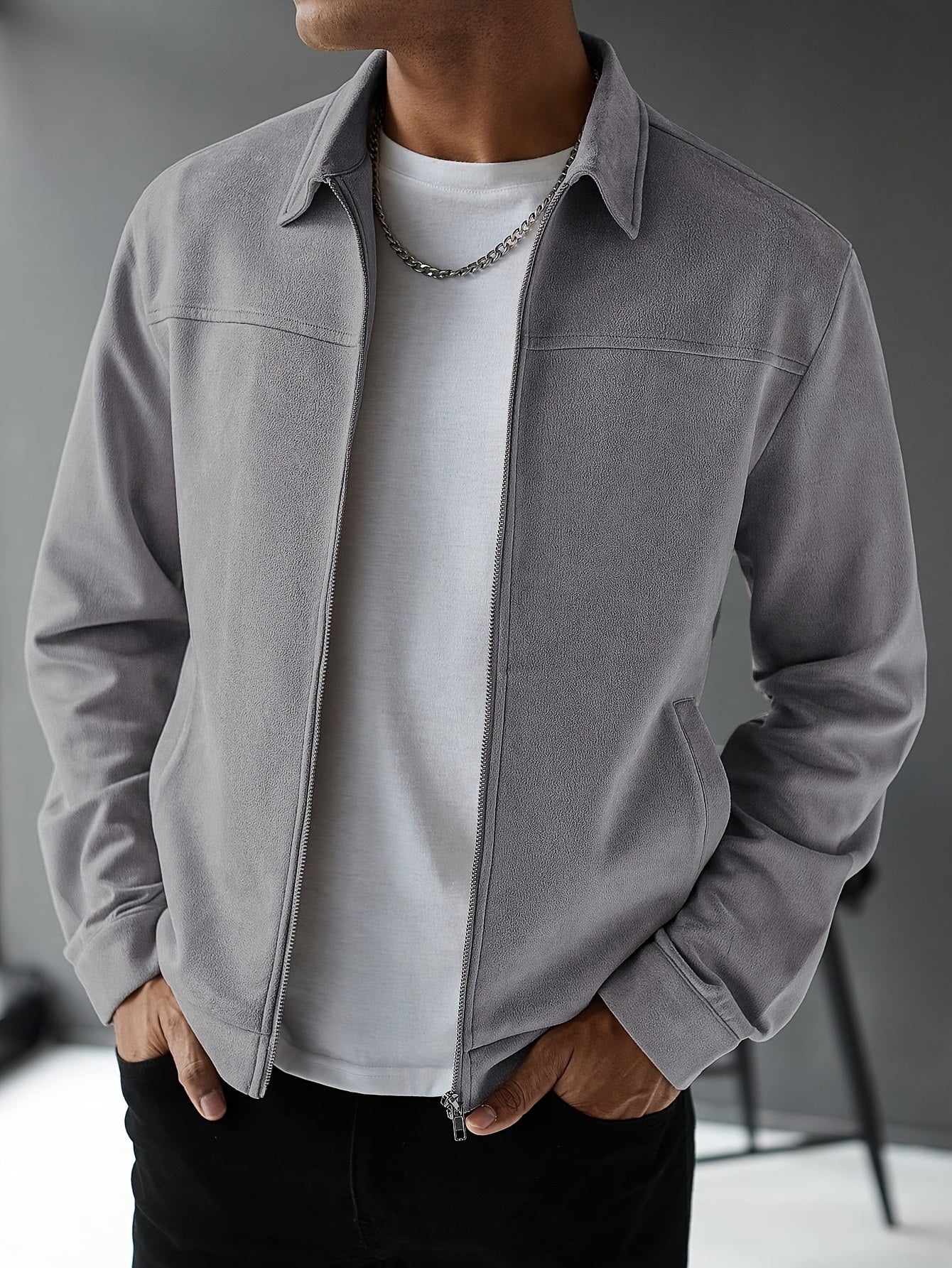 Chaqueta de ante a medida