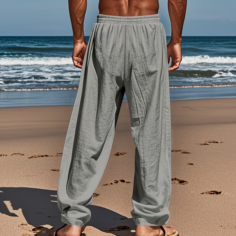 Leinenhose mit Kordelzug