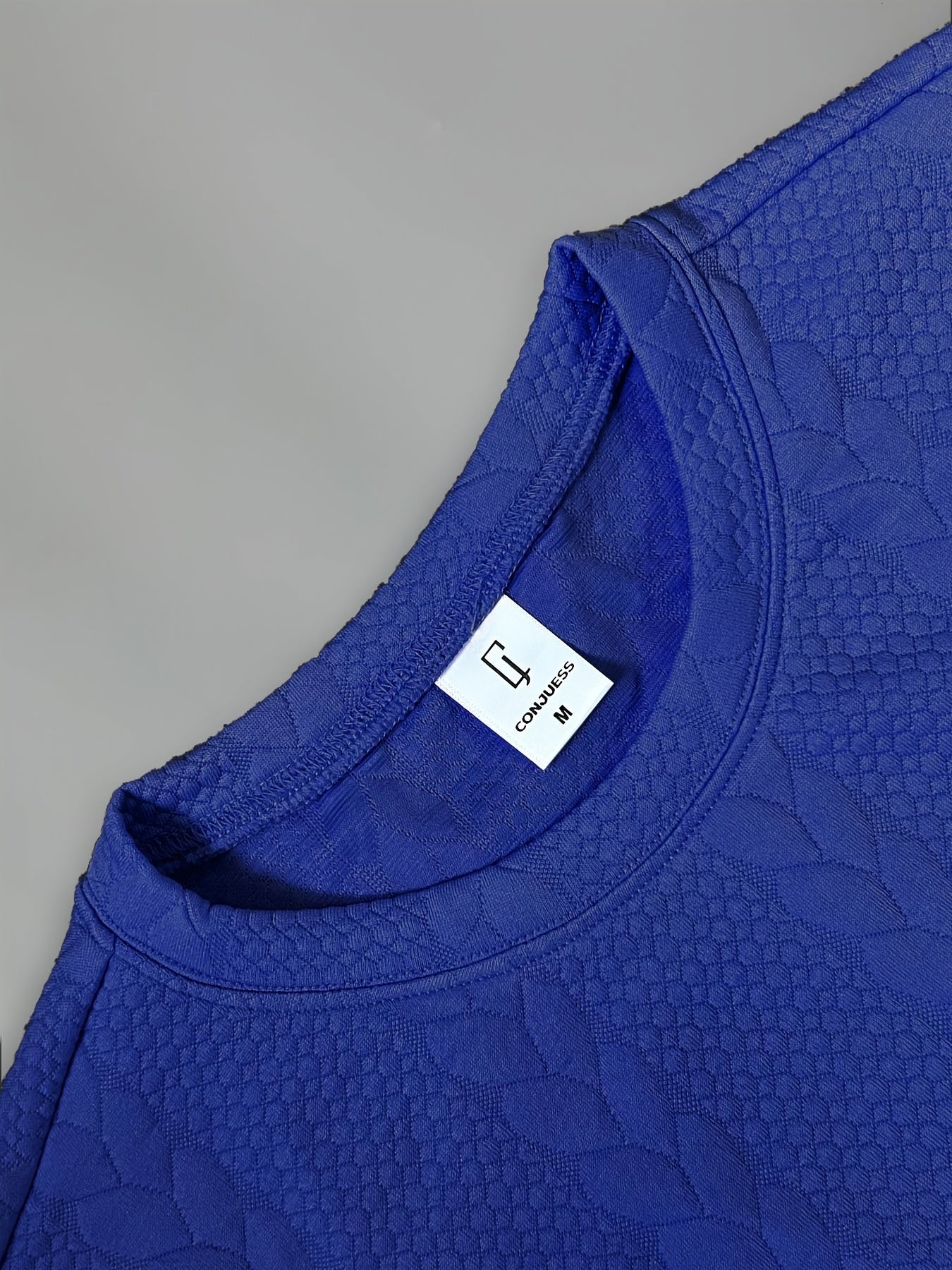 Conjunto de camiseta y pantalón corto de punto trenzado texturizado