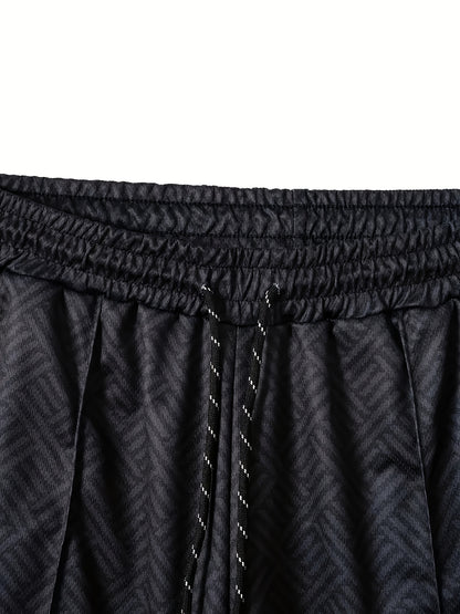 Strukturiertes Polo-Shirt mit Reißverschluss und Shorts-Set