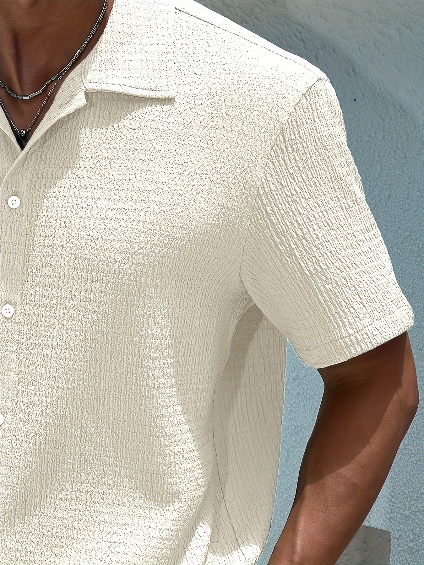 Textured Button-Up Shirt