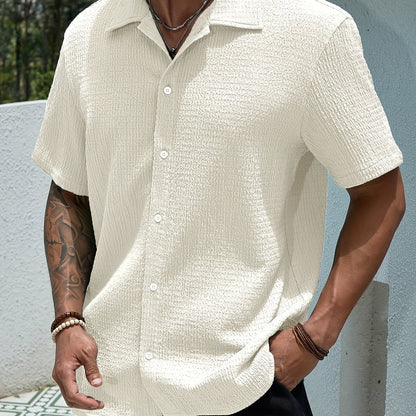 Textured Button-Up Shirt