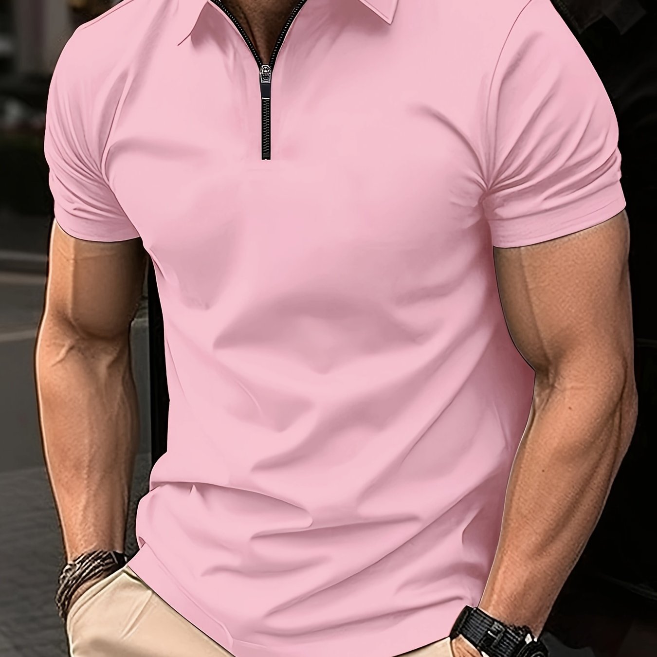 Polo-Shirt mit Reißverschluss