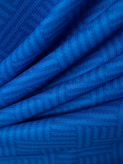 Strukturiertes Polo-Shirt mit Reißverschluss und Shorts-Set