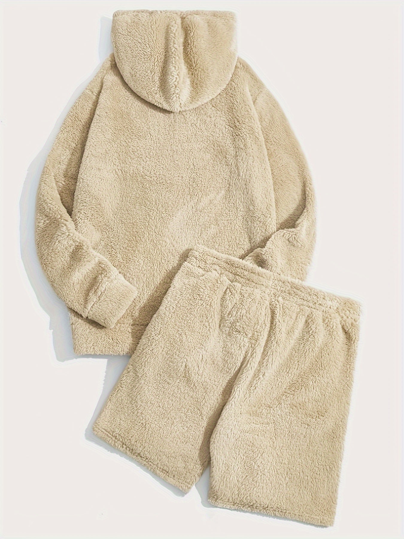 Fleece-Hoodie und Shorts-Set