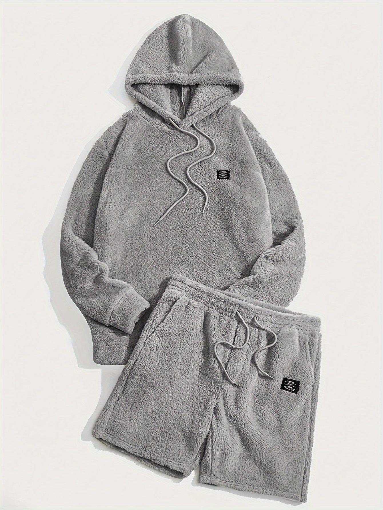 Fleece-Hoodie und Shorts-Set
