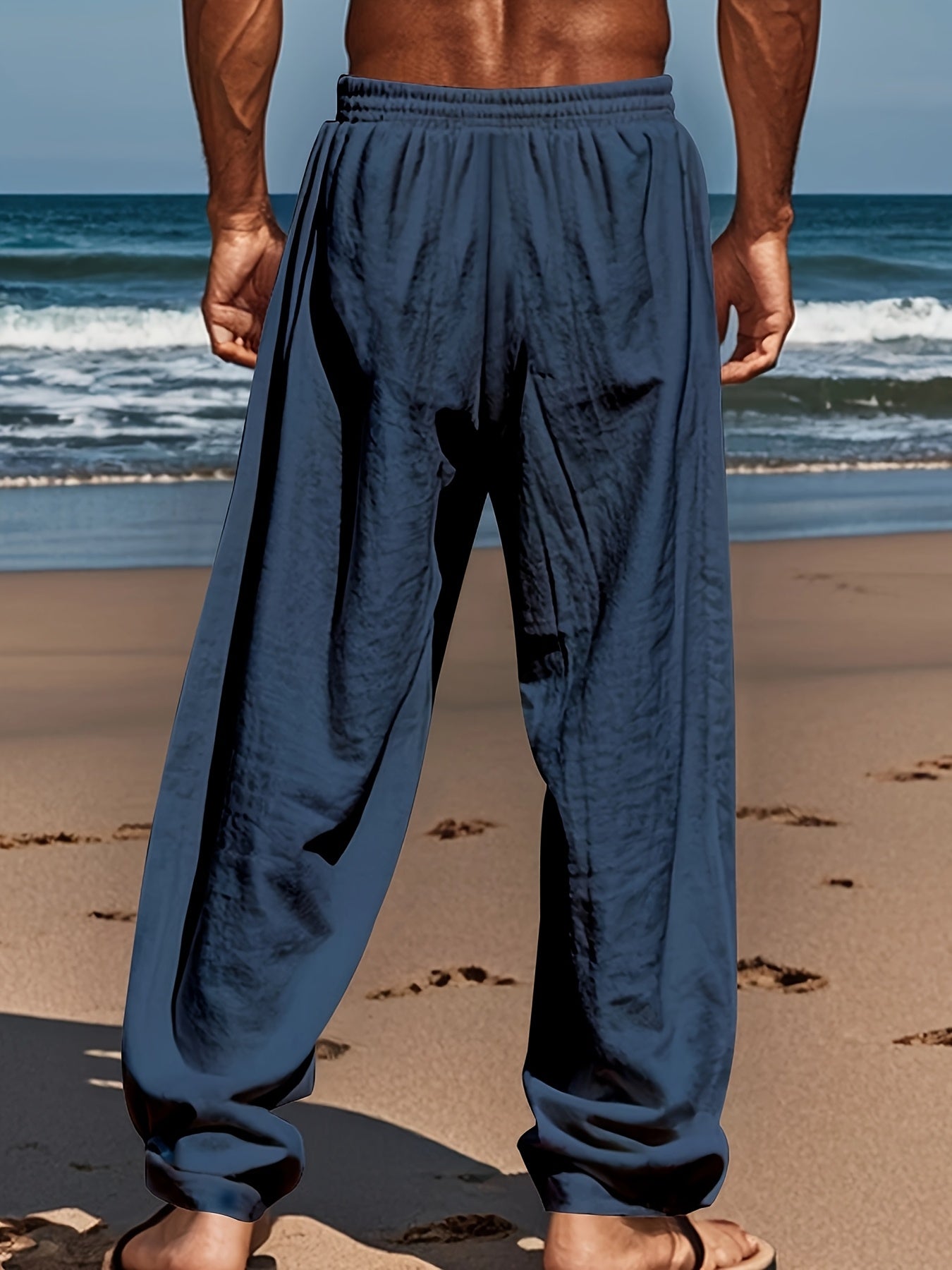 Leinenhose mit Kordelzug