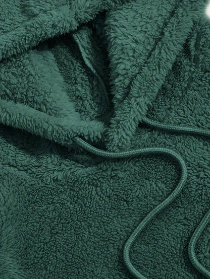Fleece-Hoodie und Shorts-Set