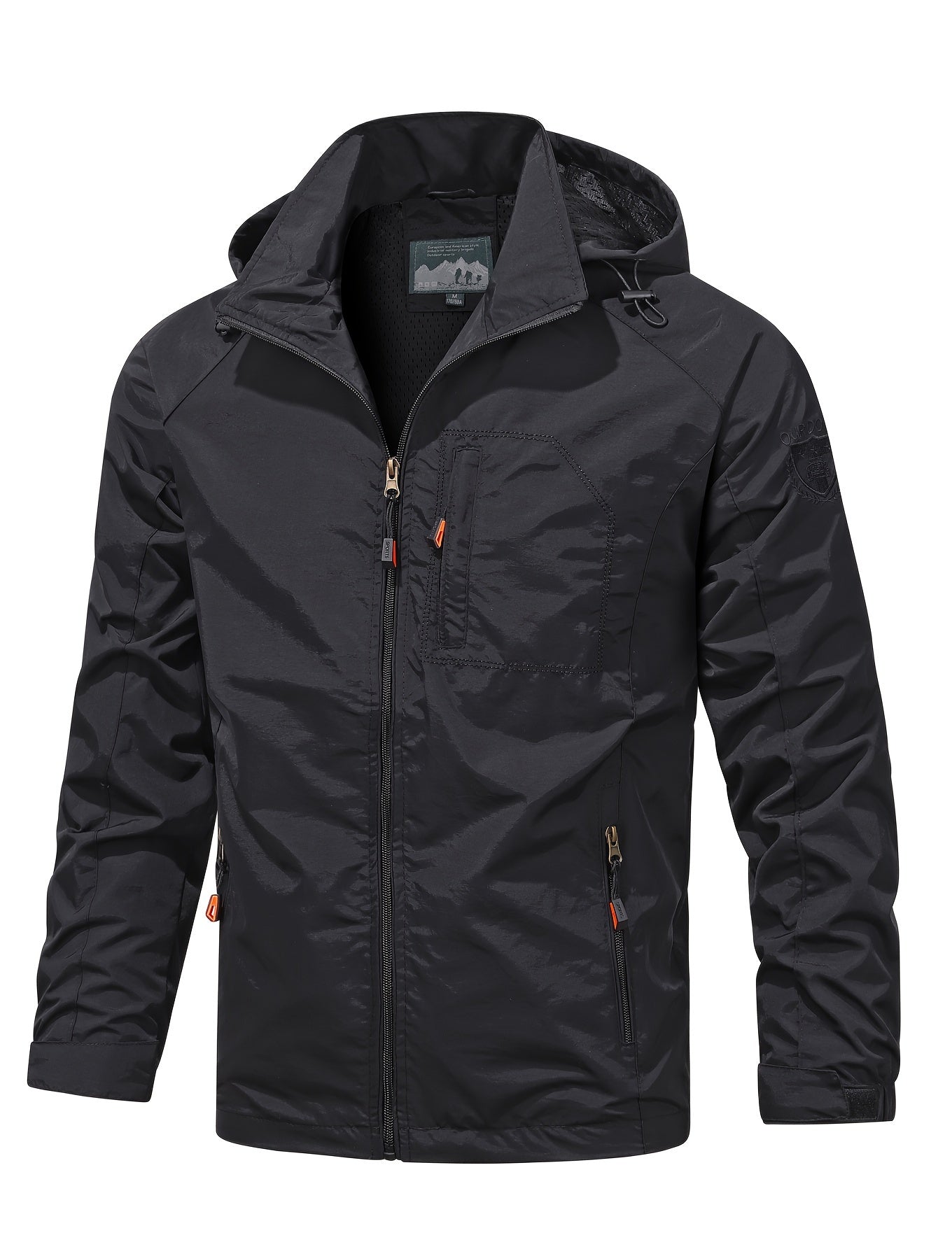 Lightweight Hooded Windbreaker Jacket