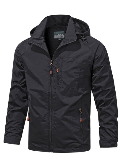 Lightweight Hooded Windbreaker Jacket