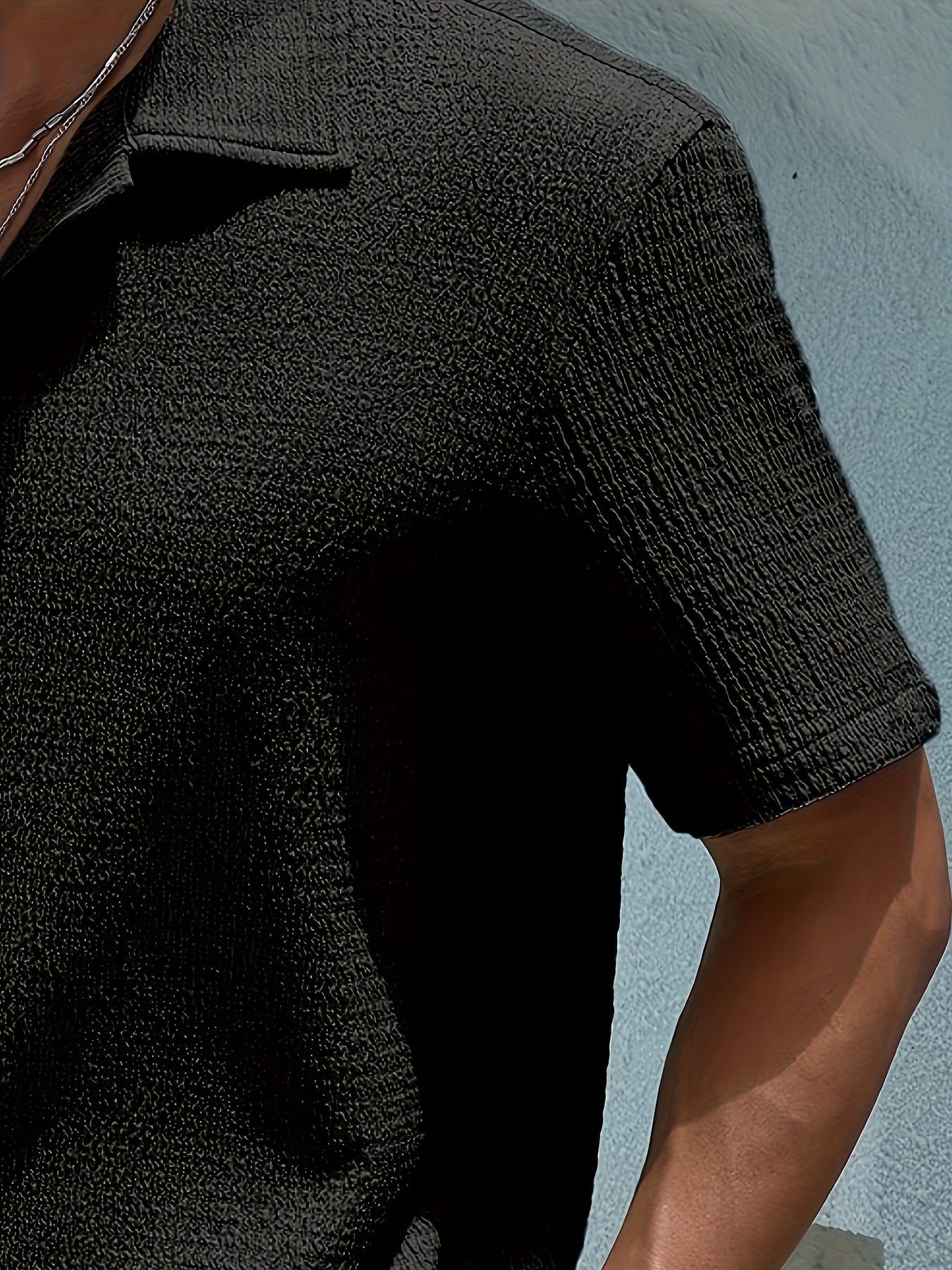 Textured Button-Up Shirt