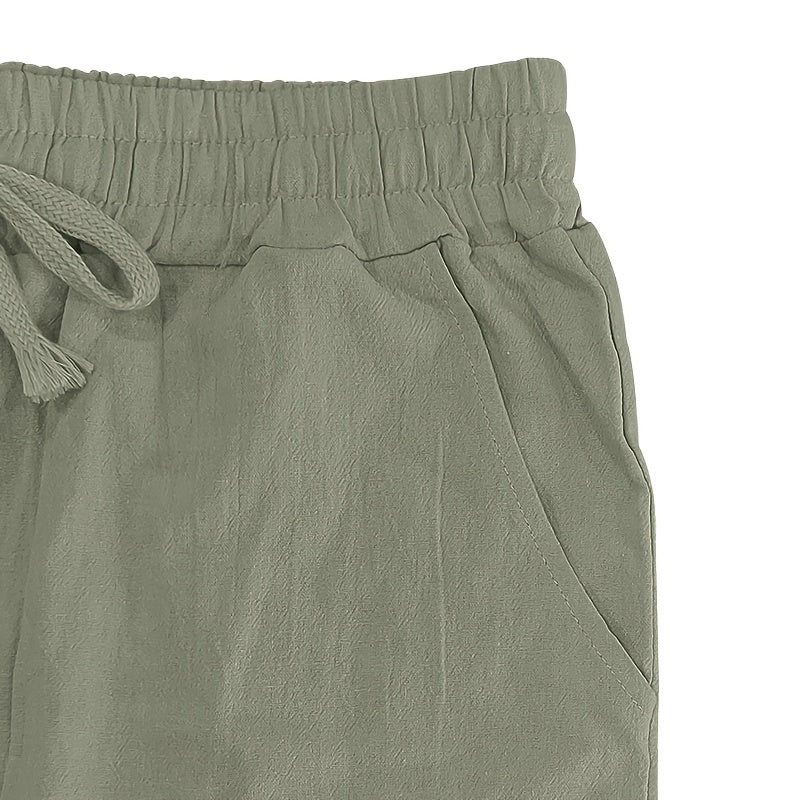 Leinenhose mit Kordelzug