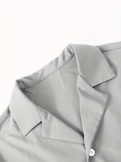 Conjunto de camisa de manga corta y pantalones de corte relajado