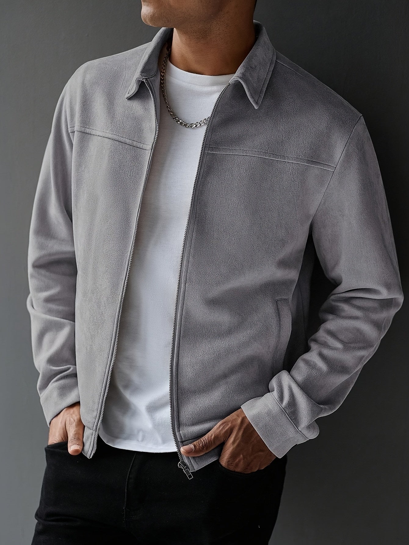 Chaqueta de ante a medida