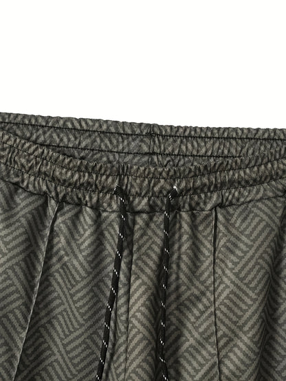 Strukturiertes Polo-Shirt mit Reißverschluss und Shorts-Set