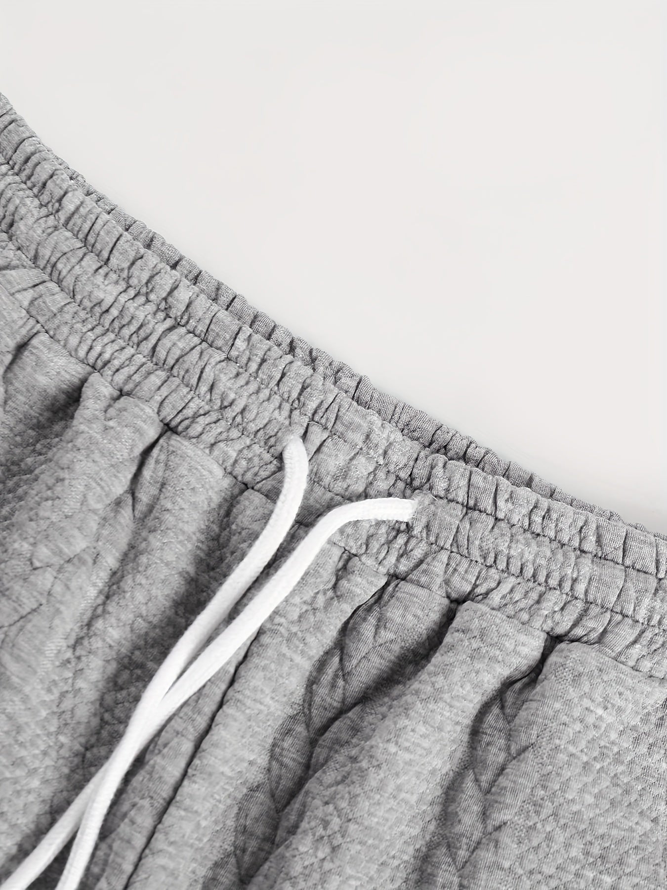 Conjunto de camiseta y pantalón corto de punto trenzado texturizado