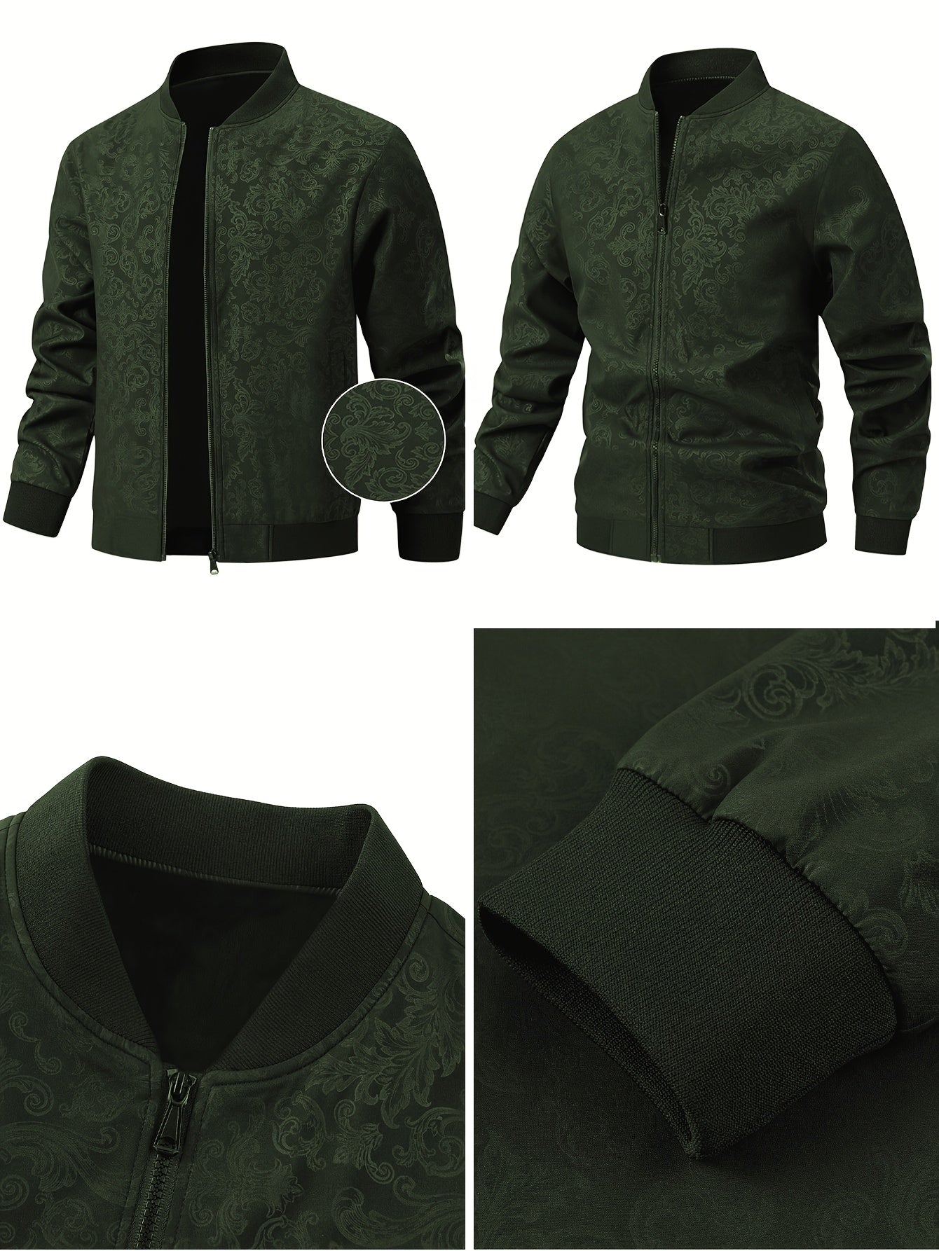 Strukturierte Bomberjacke mit Blumenmuster