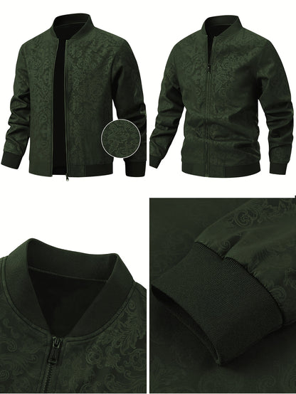 Strukturierte Bomberjacke mit Blumenmuster