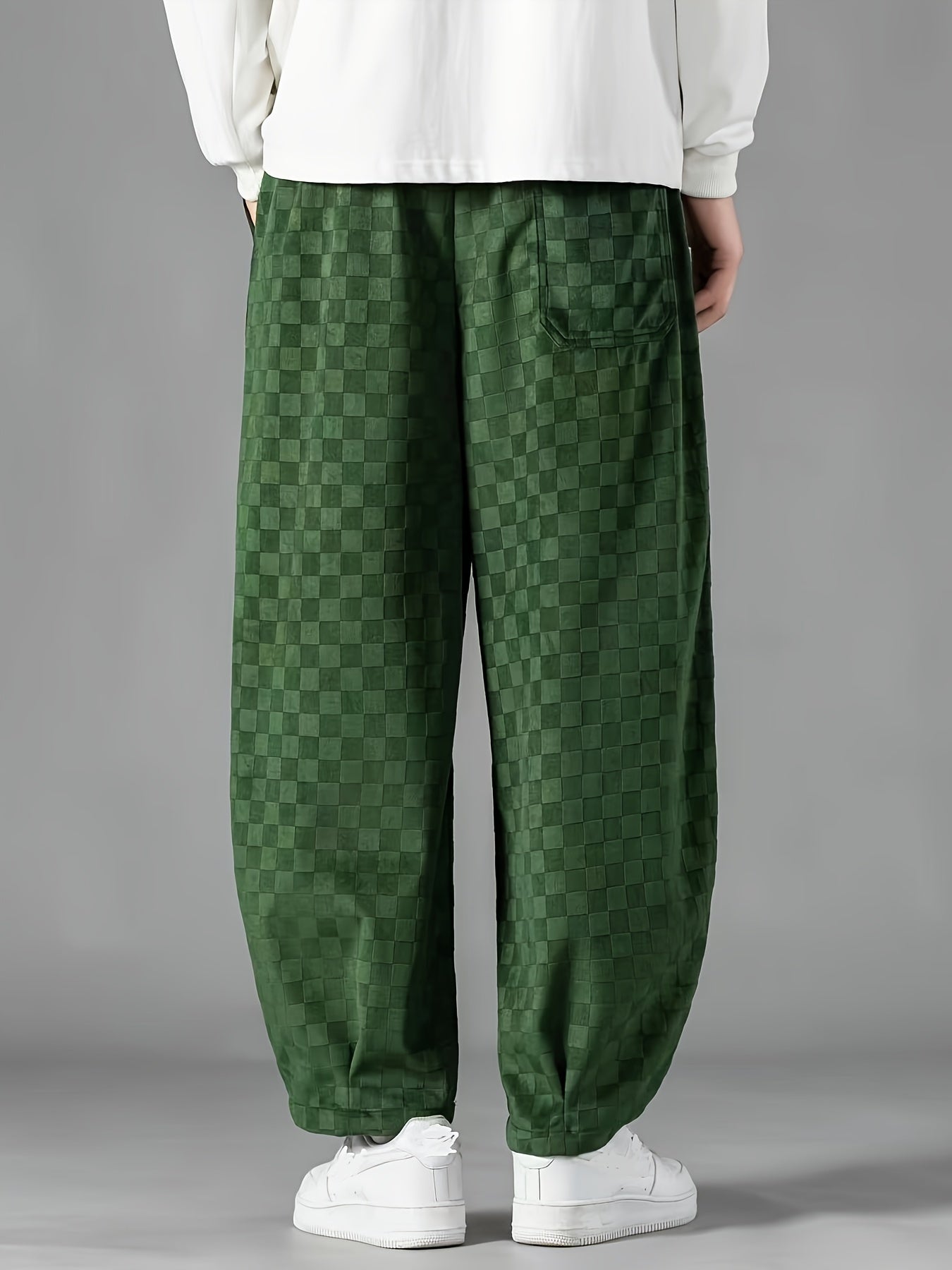 Pantalones anchos a cuadros