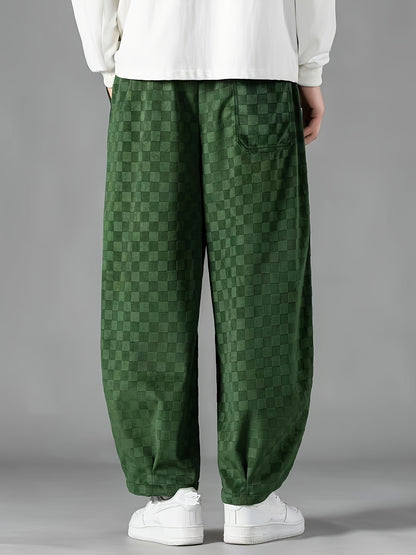 Pantalones anchos a cuadros