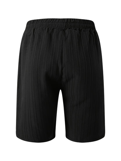 Sleeveless Pleated Button Shirt and Shorts Set