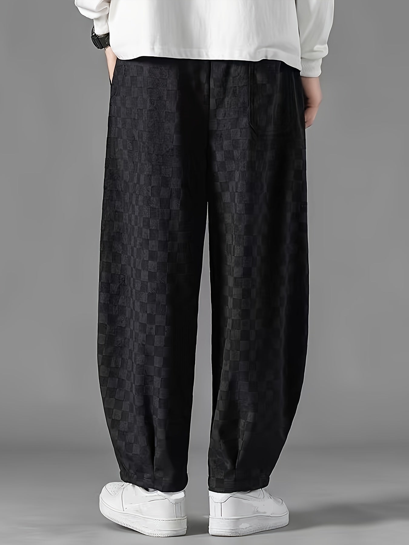 Pantalones anchos a cuadros