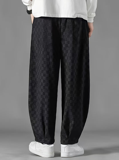 Pantalones anchos a cuadros